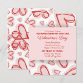 ロマンチックなバレンタインデーの特別なカード ノートカード (正面/裏面)