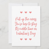 ロマンチックなバレンタインデーの詩とピンクのハート シーズンカード (正面)