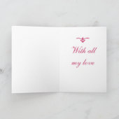 ロマンチックなバレンタインデーカード名前を前に追加 シーズンカード (内部)