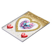 ロマンチックなバレンタインデー壁紙 – トレンディーデザイン ノートブック (左側)