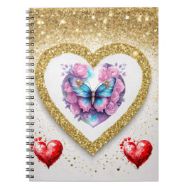 ロマンチックなバレンタインデー壁紙 – トレンディーデザイン ノートブック