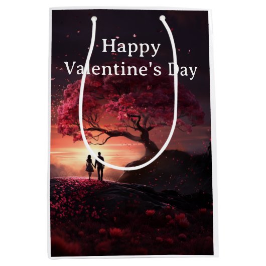 ロマンチックなバレンタインデー大人3 ミディアムペーパーバッグ (正面)