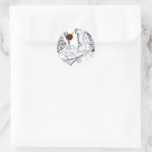 ロマンチックなバレンタインデー愛好家レッドワックスシールハート ラウンドシール (バッグ)