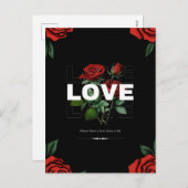 ロマンチックなバレンタインデー2026 with Love & バラ シーズンポストカード (正面/裏面)