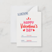 ロマンチックなバレンタインデー ノートカード (正面)