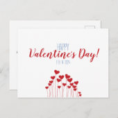 ロマンチックなバレンタインデー ポストカード (正面/裏面)