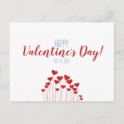 ロマンチックなバレンタインデー ポストカード (正面)