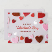 ロマンチックなバレンタインデー ポストカード (正面/裏面)