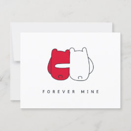 ロマンチックなバレンタインデー ポストカード