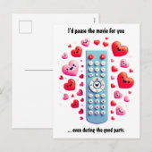 ロマンチックなバレンタインデー | ムービーを一時停止する シーズンポストカード (正面/裏面)