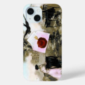 ロマンチックなバレンタイン文字、赤ワックスシール Case-Mate iPhoneケース (裏面)