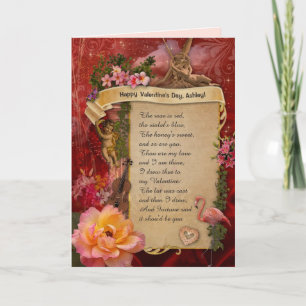 ロマンチックなバレンタイン（カスタマイズ可能） シーズンカード