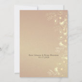 ロマンチックなバーガンディーとゴールドの結婚式招待状 招待状 (裏面)