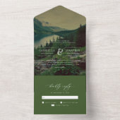 ロマンチックなパインズマウンテンズレイクデスティネーションウェディング オールインワン招待状 (内側)