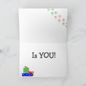 ロマンチックなパグのクリスマスカード シーズンカード (内部)