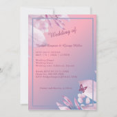 ロマンチックなパステルさくらんぼブロッサム結婚桜 招待状 (正面)