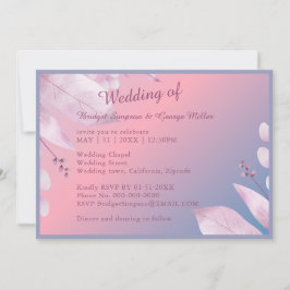 ロマンチックなパステルさくらんぼブロッサム結婚桜 招待状