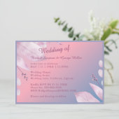 ロマンチックなパステルさくらんぼブロッサム結婚桜 招待状 (スタンド正面)