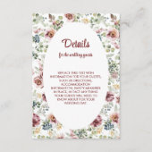 ロマンチックなパステルカラーの花のウェディング同封カード エンクロージャーカード (正面)