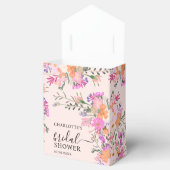 ロマンチックなパステルカラーの野生の花が咲く春のブライダルシャワー フェイバーボックス (オープン)