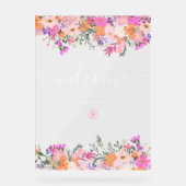 ロマンチックなパステルカラーの野生の花が春を歓迎する アクリルサイン (正面)