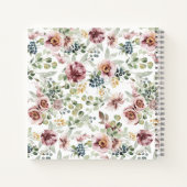 ロマンチックなパステルバラ結婚フローラのゲストブック ノートブック (裏面)