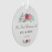 ロマンチックなパステルピンクのフローラ結婚ガーランドの写真 オーナメント (正面)