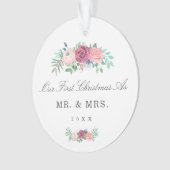 ロマンチックなパステルピンクのフローラ結婚ガーランドの写真 オーナメント (正面)