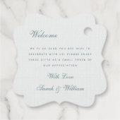 ロマンチックなパステルフローラ結婚式の引き出物ラベル フェイバータグ (裏面)