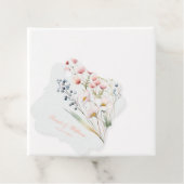 ロマンチックなパステルフローラ結婚式の引き出物ラベル フェイバータグ (インサイチュ)