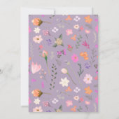 ロマンチックなパステルワイルドフラワーズ春卒業 招待状 (裏面)