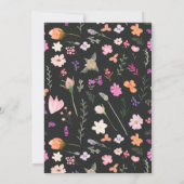 ロマンチックなパステルワイルドフラワーズ春卒業 招待状 (裏面)