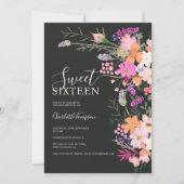 ロマンチックなパステル野生の花春甘い16 招待状 (正面)