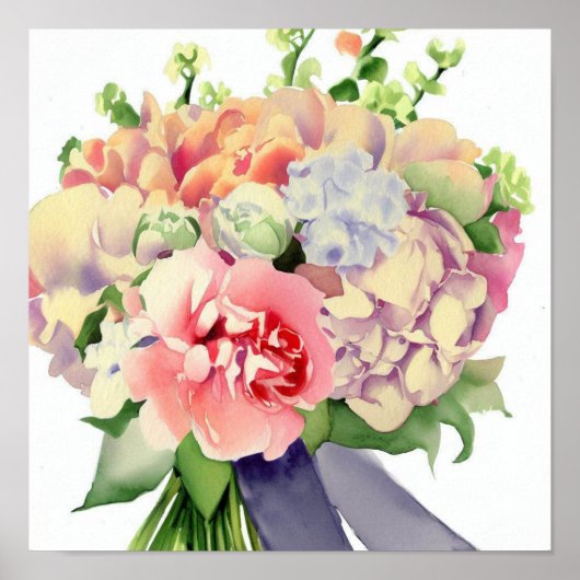 ロマンチックなパステル、付き添い人ズブーケ(A) ポスター (正面)