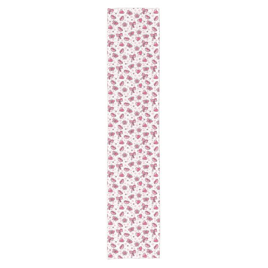 ロマンチックなパターン ショートテーブルランナー (正面)