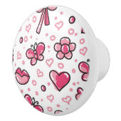 ロマンチックなパターン セラミックノブ (右)