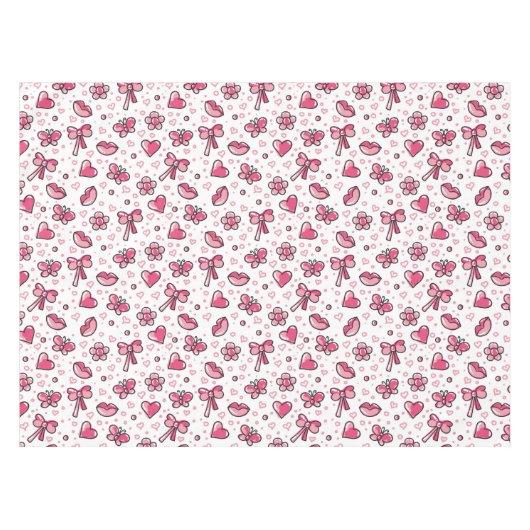 ロマンチックなパターン テーブルクロス (正面(横))