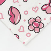 ロマンチックなパターン フリースブランケット (角)