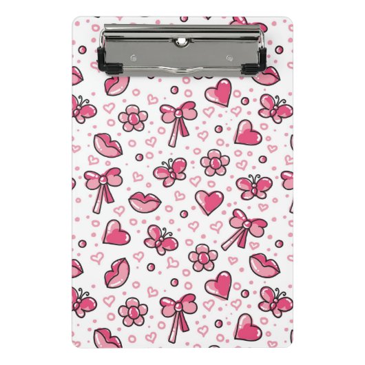 ロマンチックなパターン ミニクリップボード (正面)