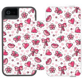 ロマンチックなパターン INCIPIO iPhoneウォレットケース (フォリオ Open)