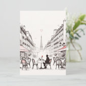 ロマンチックなパリのカフェ。一人用の席 シーズンカード (スタンド正面)