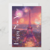 ロマンチックなパリのスカイライン　新年の願い シーズンカード (正面)