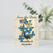 ロマンチックなパリのテーマは日付を保存 案内ポストカード (スタンド正面)