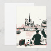 ロマンチックなパリのピクニック愛。愛おしい瞬間 シーズンカード (正面/裏面)