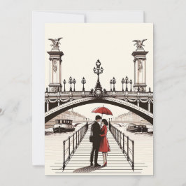 ロマンチックなパリのラブカード - 愛を祝おう シーズンカード