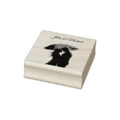 ロマンチックなパリの赤い傘ラブシルエット ラバースタンプ (スタンプ)