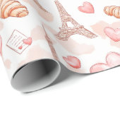 ロマンチックなパリをテーマにしたラッピング紙 ラッピングペーパー (ロールコーナー)