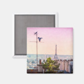 ロマンチックなパリエッフェルタワーマグネット マグネット (正面/裏面)