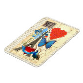 ロマンチックなパリコラージュ マグネット (左側)