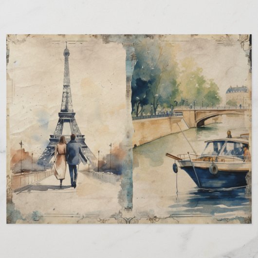 ロマンチックなパリジェンヌジャンクジャーナルページ (裏面)